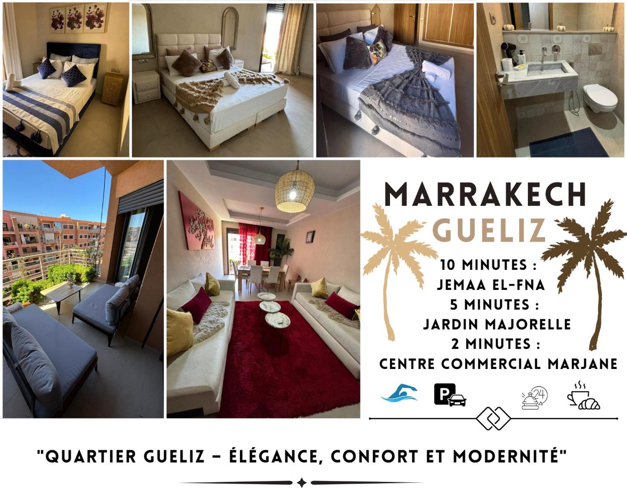 Appartement Neuf Climatise, Centre Marrakech. マラケシュ エクステリア 写真